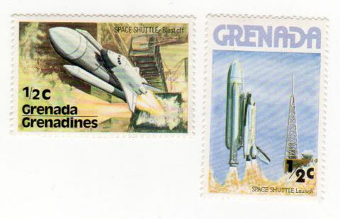 Weltraum, Astronomie, Zukunftsforschung -  - Philatélie - Grenade - 1978 Space Shuttle 2 c/1/2 c