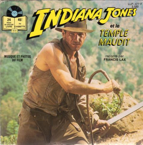 Steven Spielberg - Steven SPIELBERG - Indiana Jones et le Temple Maudit raconté par Francis Lax - livre-disque Buena Vista-Disques Adès LLP-477 F