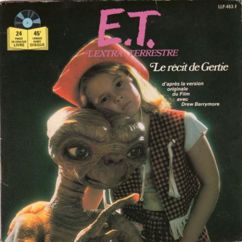 Steven Spielberg - Steven SPIELBERG - E.T. L'Extra-terrestre - Le récit de Gertie - livre-disque vinyle 45 tours Adès LLP-463 F