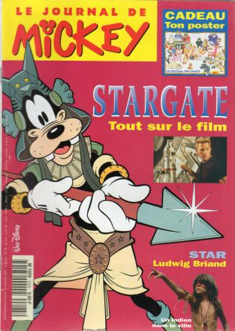 LE JOURNAL DE MICKEY n° 2225 -  - Le Journal de Mickey n° 2225 - 08/02/1995 - Stargate, tout sur le film/Star : Ludwig Briand/Un Indien dans la ville