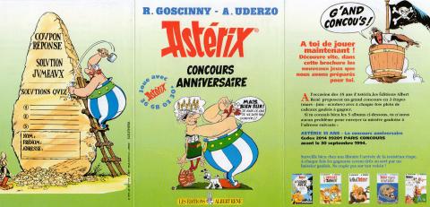 Uderzo (Asterix) - Werbung - Albert UDERZO - Astérix - 35 ans - concours anniversaire - prospectus 2/3 vert 2ème étape septembre