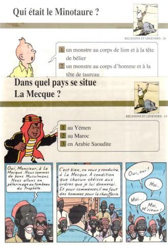 Hergé (Tintinophilie) - En voiture Tintin (Atlas) -  - Atlas - fiches Tintin - Religions et légendes - 10/26 - 2 fiches (sur 90)