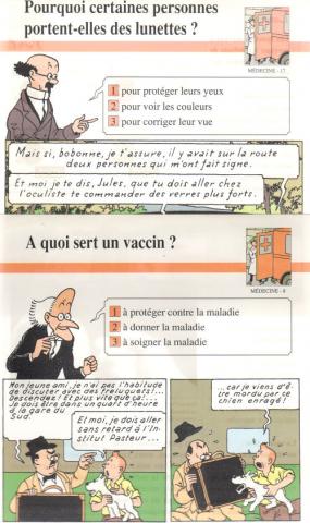 Hergé (Tintinophilie) - En voiture Tintin (Atlas) -  - Atlas - fiches Tintin - Médecine - 8/17 - 2 fiches (sur 101)