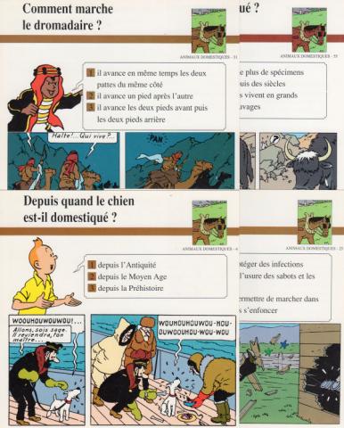 Hergé (Tintinophilie) - En voiture Tintin (Atlas) -  - Atlas - fiches Tintin - Animaux domestiques - 4/25/31/55 - 4 fiches (sur 83)
