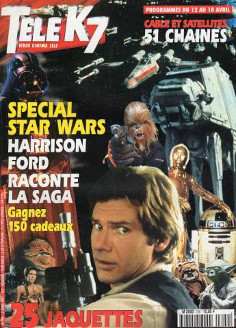 Star Wars - verschiedene Dokumente und Gegenstände n° 8 -  - Télé K7 n° 709 - 07/04/1997 - Spécial Star Wars : Harrison Ford raconte la saga