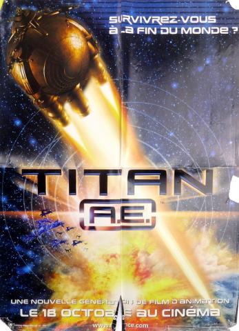 Science Fiction/Fantasy - Film -  - Titan A.E. - Survivrez-vous à la fin du monde ? - poster 40 x 54 cm - Verso : 60 secondes chrono (Nicolas Cage)
