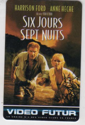 Kino -  - Video Futur - Carte collector n° 50 - Six jours sept nuits - Harrison Ford/Anne Heche