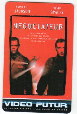 Kino -  - Video Futur - Carte collector n° 55 - Négociateur - Samuel L. Jackson/Kevin Spacey