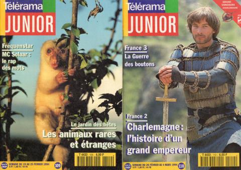 Franck MARGERIN -  - Télérama Junior n° 109-110 - 1994 - Manu - Ce soir, on sort - prépublication en 2 épisodes