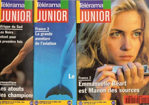 Franck MARGERIN -  - Télérama Junior n° 116-118 - 1994 - Manu - Le danger public - prépublication en 3 épisodes