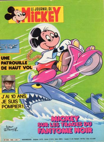 LE JOURNAL DE MICKEY n° 1683 -  - Le Journal de Mickey n° 1683 - 30/09/1984 - Mickey sur les trâces du fantôme noir/Une patrouille de haut vol/J'ai 10 ans, je suis pompier
