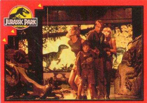 Steven Spielberg - Steven SPIELBERG - Jurassic Park - Euroflash - Trading Cards - version française - #109 - Les quatre amis ne savent plus où se réfugier…