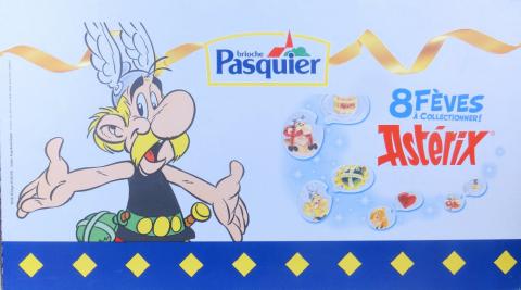 Uderzo (Asterix) - Werbung - Albert UDERZO - Astérix - Pasquier 2012/2013 - 8 fèves à collectionner ! - Couronne choco - Boîte présentoir lieu de vente - 59 x 38 x 33 cm