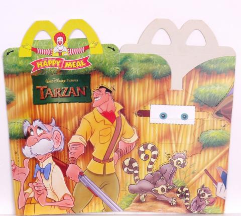 Frazetta, Boris & Co - DISNEY (STUDIO) - E.R. Burroughs/Tarzan - McDonald's Happy Meal - boîte en carton - Professor Archimedes Quincy Porter/Clayton