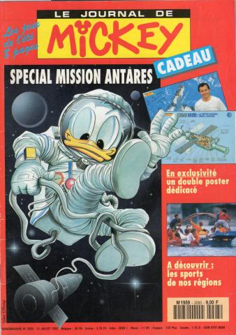 LE JOURNAL DE MICKEY n° 2093 -  - Le Journal de Mickey n° 2093 - 31/07/1992 - Spécial Mission Antarès/En exclusivité, un double poster dédicacé/Les sports de nos régions