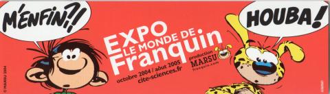 Franquin (Documents et Produits dérivés) - André FRANQUIN - Franquin - Cité des Sciences et de l'Industrie - octobre 2004/août 2005 - Expo Le Monde de Franquin - marque-page (Gaston Lagaffe, Marsupilami)