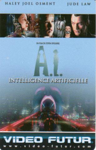 Steven Spielberg -  - Video Futur - Carte collector n° 192 - Un film de Steven Spielberg, A.I. Intelligence artificielle - Haley Joel Osment/Jude Law