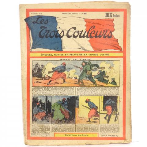 Les TROIS COULEURS n° 60 -  - Les Trois couleurs - Épisodes, contes et récits de la Grande Guerre - n° 60 - 27/01/1916 - Amar, le Turco