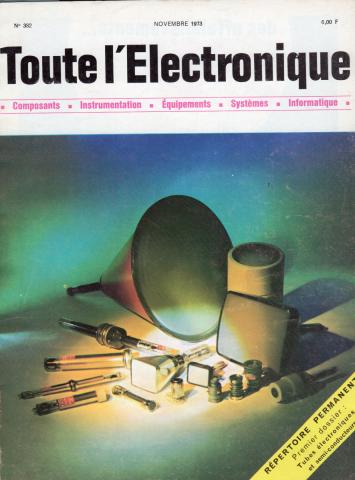 Toute l'Électronique n° 382 -  - Toute l'électronique n° 382 - novembre 1973
