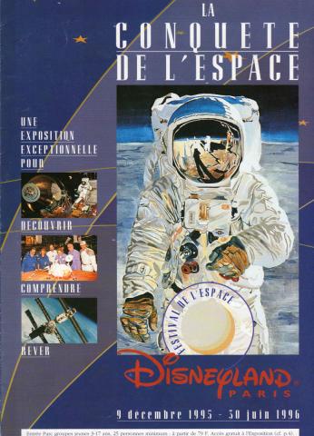 Weltraum, Astronomie, Zukunftsforschung -  - Disneyland Paris - 9 décembre 1995-30 juin 1996 - La conquête de l'espace, une exposition exceptionnelle pour découvrir, comprendre, rêver - brochure pour le personnel enseignant