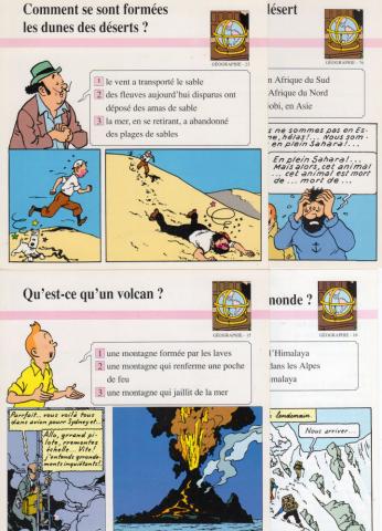 Hergé (Tintinophilie) - En voiture Tintin (Atlas) -  - Atlas - fiches Tintin - Géographie - 15/16/23/76 - 4 fiches (sur 126)