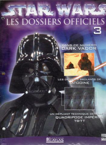 Star Wars - documents et objets divers -  - Star Wars - Atlas/Lucas Books - Les dossiers officiels - 3 - Dark Vador/Les déserts brûlants de Tatooine/Un dépliant technique détaillé du Quadripode Impérial TB-TT - Accompagné des intercalaires