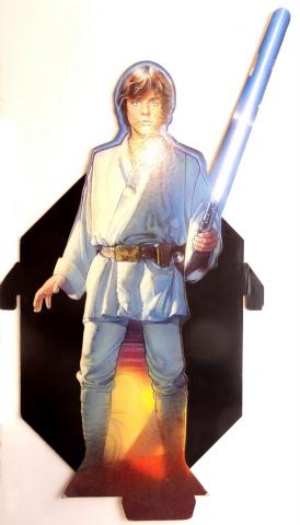 Star Wars - publicité - George LUCAS - Star Wars - Luke Skywalker Jedi sabre-laser - PLV - 87 x 45 cm - Partie d'un ensemble