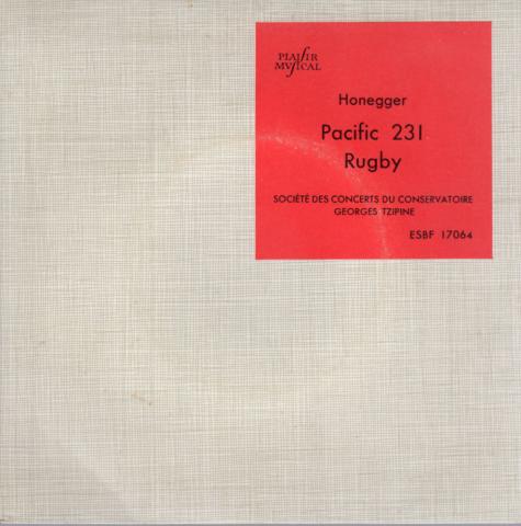 Audio/Video- Klassische Musik -  - Honegger - Pacific 231/Rugby - Société des Concers du Conservatoire/Georges tzipine - Disque 45 tours Columbia Plaisir Musical ESBF 17064