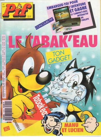 PIF (magazine) -  - Pif-Gadget n° 1219 - LeTabak'eau/Manu et Lucien