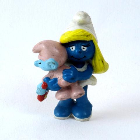 Peyo (Schlümpfe) - Figurine - PEYO - Schtroumpfs - Schleich - 20192 - Schtroumpfette avec bébé Schtroumpf - figurine