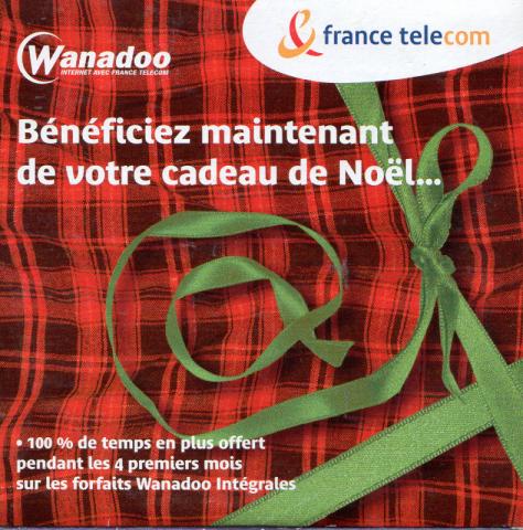 Kollektionen, Creative Leisure, Model -  - France Telecom/Wanadoo - Bénéficiez maintenant de votre cadeau de Noël... 100 % de temps en plus offert pendant les 4 premiers mois sur les forfaits Wanadoo Intégrales - version 5.1 io - CD-rom d'installation