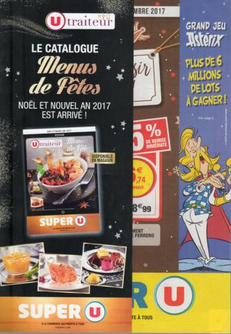 Uderzo (Asterix) - Werbung - Albert UDERZO - Astérix - Super U - du mardi 28 novembre au samedi 9 décembre 2017 - Faites-vous plaisir à prix cadeau ! - catalogue publicitaire