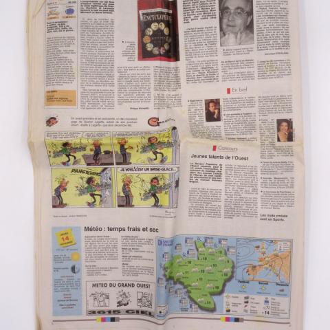 Franquin (Documents et Produits dérivés) - André FRANQUIN - Gaston Lagaffe - prépublication - Ouest-France n° 15816 - 14/11/1996