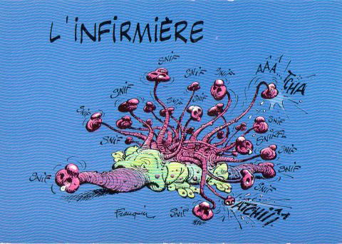 Franquin (Documents et Produits dérivés) - André FRANQUIN - Franquin - Dalix - carte postale n° 22 - Au bahut : L'infirmière
