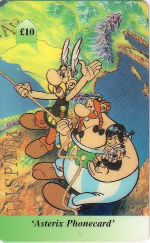 Uderzo (Asterix) - Werbung - Albert UDERZO - Astérix - ppsltd - Asterix 0800 10 £ phonecard - Astérix en Hispanie