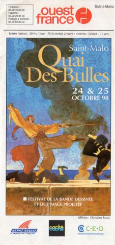 Christian Rossi -  - Rossi - Quai des Bulles Saint-Malo 24-25 octobre 1998 - prospectus-programme