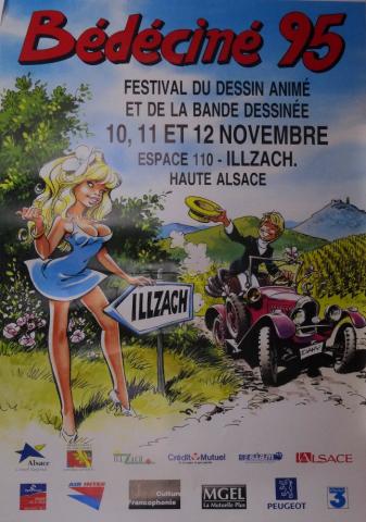 OLIVIER RAMEAU - DANY - Dany - Bédéciné 95 - 1995 - Festival du dessin animé et de la bande dessinée 10, 11 et 12 novembre - Illzach - Affiche 59 x 83 cm