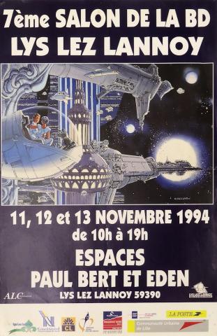 Mézières (Documents et Produits dérivés) - Jean-Claude MÉZIÈRES - Mézières - 7ème Salon de la BD Lys Lez Lannoy - 1994 - Affiche 41 x 60 cm