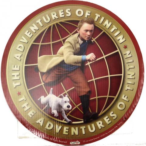 Hergé - Dokumente u. verschiedene Objekte - HERGÉ - Tintin - Plastoy - 2011 - The Adventures of Tintin - PLV ronde 45 cm
