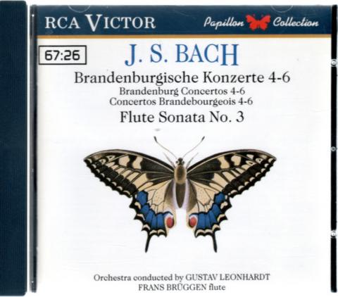 Audio/Video- Klassische Musik - BACH - Bach - Concertos Brandebourgeois 4-6/Sonate pour flûte n° 3 - Gustav Leohardt, Frans Brüggen - CD GD87724