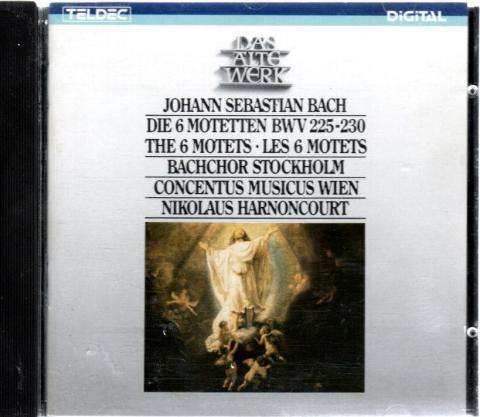 Audio/Video- Klassische Musik - Johann Sebastian BACH - Bach - Les 6 Motets BWV 225-230 - Nilolaus Harnoncourt, Concentus Musicus Wien, Bachchor Stockholm - CD 8.42663 ZK