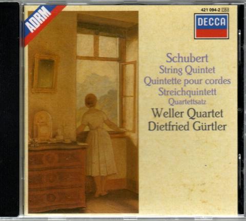 Audio/Video- Klassische Musik -  - Schubert - Quintette pour cordes/Quartettsatz - Weller Quartet, Dietfried Gürtler - CD 421 094-2