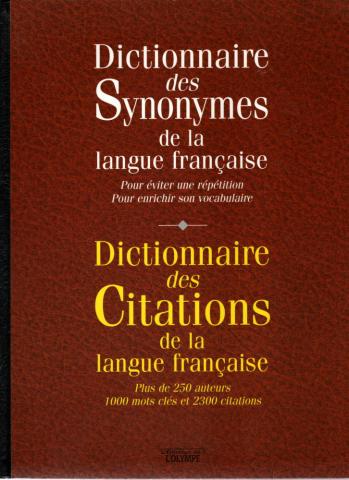 Sprache, Wörterbuch, Sprachen -  - Dictionnaire des synonymes de la langue française/Dictionnaire des citations de la langue française
