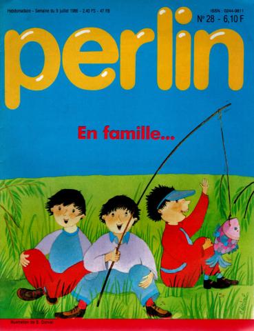 Petit Ours Brun Jeux n° 8628 -  - Perlin n° 28 - 09/07/1986 - En famille…
