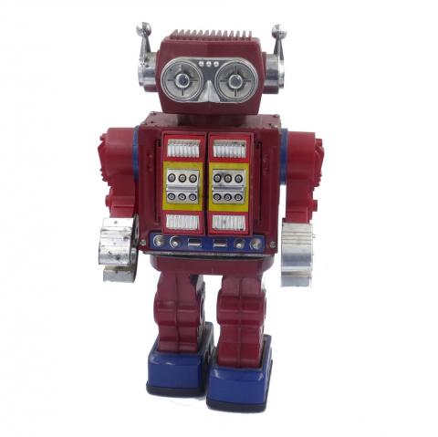 Science Fiction/Fantastiche - Roboter, Spielzeug und Spiele -  - Jouet ancien - Robot Marcheur Rouge - Tôle et Plastique - Made in Japan