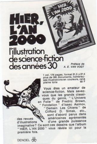 Science Fiction/Fantastiche - verschiedene Dokumente -  - Hier, l'an 2000 - prospectus Denoël