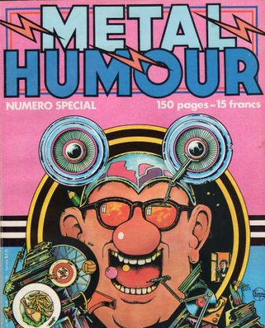MÉTAL HURLANT n° 46 -  - Métal Hurlant n° 46 bis - spécial humour - couverture Franck Margerin (à la manière de Druillet)