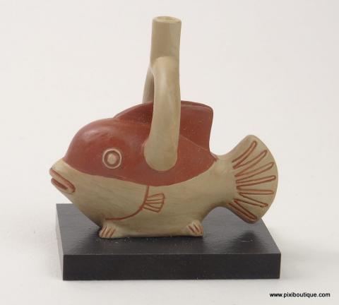 Amerika - Keramik Mochica - Vase Fisch - Pérou