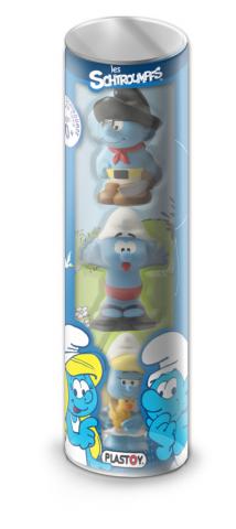 Spiele für Kinder und Lernspiele - Lernspiele und Spielzeuge N° 60846 - Smurfs Tube - 3-pack preschool figures