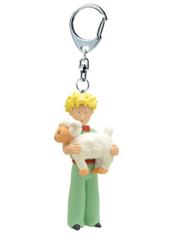 Plastoy Figurinen - Der Kleine Prinz N° 61028 - Der Kleine Prinz mit der Schafe - Schlüsselanhänger